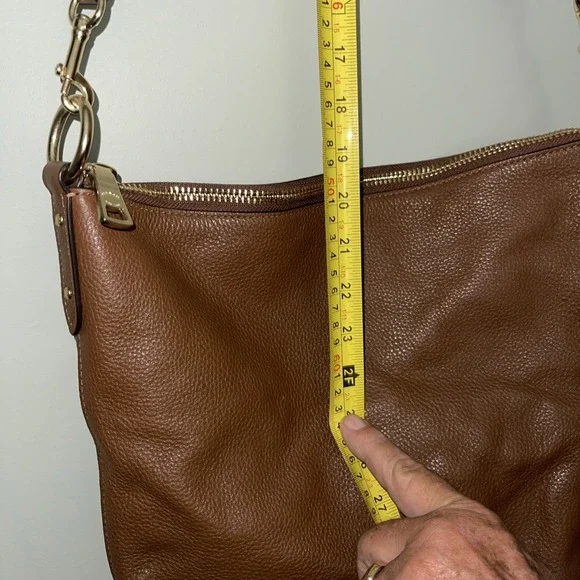 Coach Abby Duffle Brown  Pebbled Leather F31507 Crossbody Shoulder Purse Bag - Picture 10 of 16